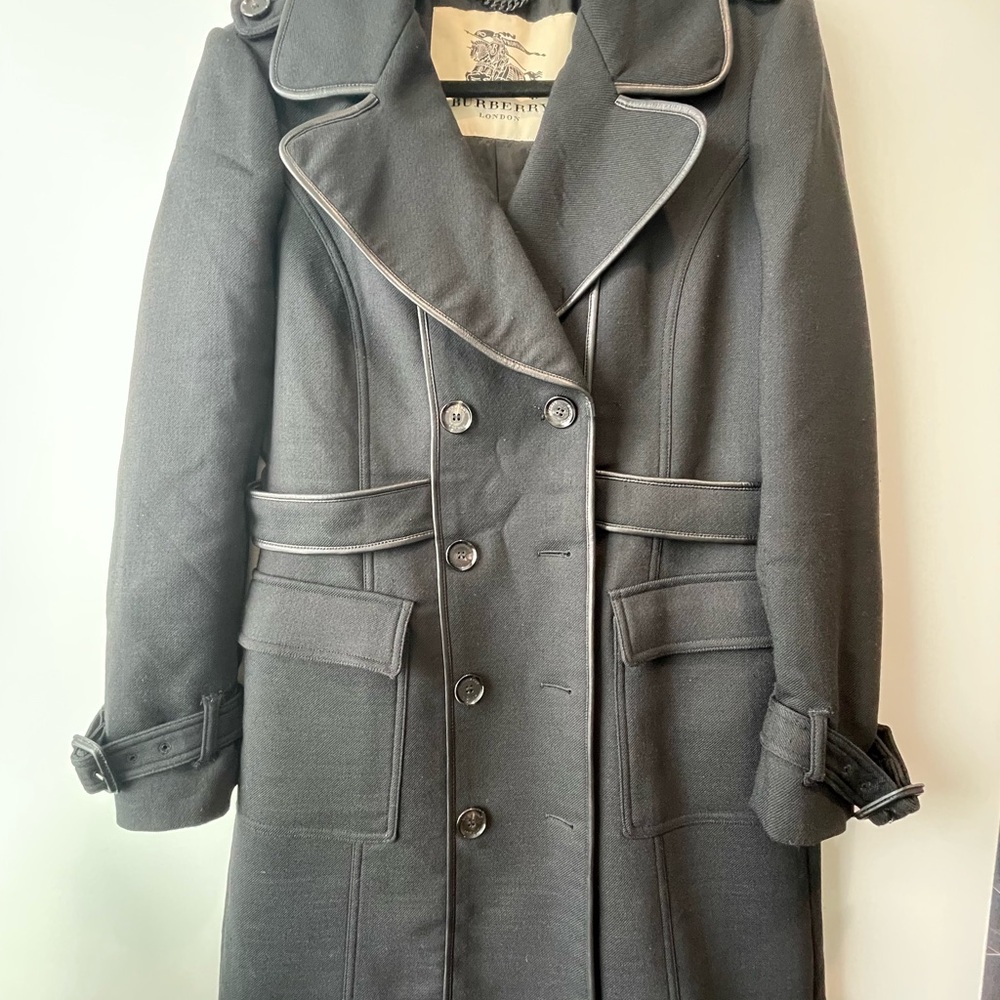 Burberry London Women's Black Coat Size 12